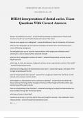 DH244 interpretation of dental caries&period; Exam Questions With Correct Answers
