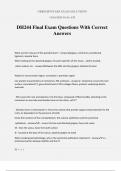 DH244 Final Exam Questions With Correct Answers
