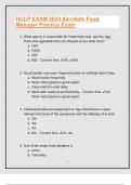 HCCP EXAM 2024 ServSafe Food Manager Practice Exam&vert;questions with correct answers