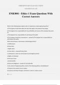 ENR3001 - Ethics 1 Exam Questions With Correct Answers