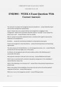ENR3001 - WEEK 6 Exam Questions With Correct Answers