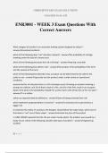 ENR3001 - WEEK 3 Exam Questions With Correct Answers