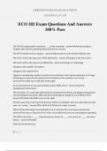 ECO 202 Exam Questions And Answers 100&percnt; Pass