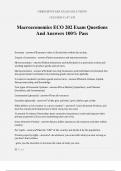 Macroeconomics ECO 202 Exam Questions And Answers 100&percnt; Pass