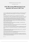 EMT JBLearning PHB final Study Exam Questions And Answers 100&percnt; Pass