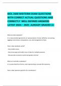BIOL 2600 MIDTERM EXAM QUESTIONS WITH CORRECT ACTUAL QUESTIONS AND CORRECTLY  WELL DEFINED ANSWERS LATEST 2024 &ndash; 2025  ALREADY GRADED A&plus;