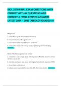  BIOL 2070 FINAL EXAM QUESTIONS WITH CORRECT ACTUAL QUESTIONS AND CORRECTLY  WELL DEFINED ANSWERS LATEST 2024 &ndash; 2025  ALREADY GRADED A&plus;