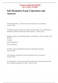 Soil Mechanics Exam 2 Questions and Answers