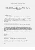 ENR 4400 Exam Questions With Correct Answers