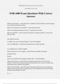ENR 4400 Exam Questions With Correct Answers
