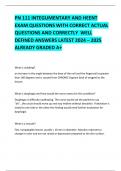PN 111 INTEGUMENTARY AND HEENT EXAM QUESTIONS WITH CORRECT ACTUAL QUESTIONS AND CORRECTLY  WELL DEFINED ANSWERS LATEST 2024 &ndash; 2025  ALREADY GRADED A&plus; 