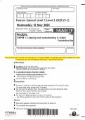 Pearson Edexcel Level 1&sol;Level 2 GCSE &lpar;9&ndash;1&rpar; Arabic PAPER 1&colon; Listening and understanding in Arabic Foundation tier MAY 2024 Question Paper &plus; final Mark Scheme