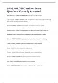 SANS 401 GSEC Written Exam Questions Correctly Answered&period;