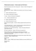 PRECISION EXAM - FOOD AND NUTRITION I