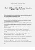 EXSC 320 Exam 1 &lpar;Peveler Notes&rpar; Questions With Verified Answers