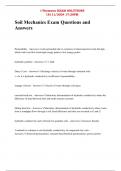 Soil Mechanics Exam Questions and Answers