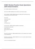 GSEC Review Practice Exam Questions with Actual Answers&period;