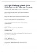 GSEC 401&period;2 Defense In Depth Study Guide Test with 100&percnt; Correct Answers&period;