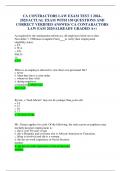 CA CONTRACTORS LAW EXAM TEST 1 2024-2025&sol;ACTUAL EXAM WITH 150 QUESTIONS AND CORRECT VERIFIED ANSWES&sol; CA CONTARACTORS LAW EAM 2025&sol;ALREADY GRADED A&plus;&rpar;