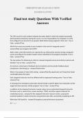 Final test study Questions With Verified Answers