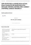 USPA SKYDIVING A LICENSE EXAM ACTUAL EXAM COMPLETE 350 QUESTIONS WITH DETAILED VERIFIED ANSWERS &lpar;100&percnt; CORRECT ANSWERS&rpar;&sol; ALREADY GRADED A&plus;