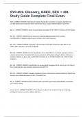 SY0-401&colon; Glossary&comma; GSEC&comma; SEC &plus; 401 Study Guide Complete Final Exam&period;