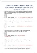 CA SIP EXAM 2025&sol;REAL 300&plus; EXAM QUESTIONS WITH CORRECT VERIFIED ANSWERS&sol;CA SIP EXAM 2024-2025&sol;A&plus; GRADE