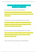 Amazon Interview Questions and  Answers Graded A&plus;