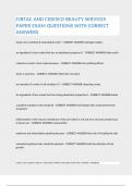 CIBTAC AND CIDESCO BEAUTY SERVICES PAPER EXAM QUESTIONS WITH CORRECT ANSWERS