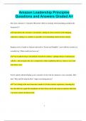 Amazon Leadership Principles Questions and Answers Graded A&plus;