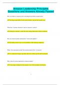 Amazon Leadership Principles  Questions and Answers Already Passed