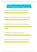 Day 1 Delivery Associate Training Questions and Answers 100&percnt; Pass
