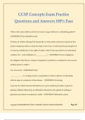 CCSP Concepts Exam Practice Questions and Answers 100&percnt; Pass