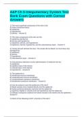 A&P Ch 5 Integumentary System Test Bank Exam Questions with Correct Answers