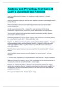 Anatomy and Physiology Test Bank &num;1 Exam 1 Questions and Answers