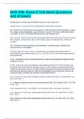 BUS 230- Exam 2 Test Bank Questions and Answers