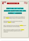 FDNY P-99 C OF F ACTUAL 2025&sol;2026 QUESTIONS AND 100&percnt; CORRECT ANSWERS