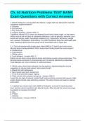 Ch&period; 44 Nutrition Problems TEST BANK Exam Questions with Correct Answers
