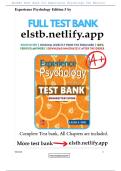 Test Bank for Experience Psychology 5th Edition By Laura King complete guide&period;