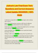 Joshua's Law Final Exam Test &vert; Questions and Correct Answers &vert; Latest Update 2024&sol;2025 &vert; 100&percnt; PASS