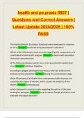 health and pe praxis 5857 &vert; Questions and Correct Answers &vert; Latest Update 2024&sol;2025 &vert; 100&percnt; PASS