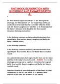 RHIT MOCK EXAMINATION WITH QUESTIONS AND ANSWERS&sol;RATED A&plus;