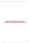 D099 SALES MANAGEMENT EXAM WITH QUESTIONS AND CORRECT ANSWERS RATED A&plus;