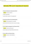 Adventis FMC Level 1 &lpar;2024 &sol; 2025&rpar; Actual Questions and Verified Answers&comma; 100&percnt; Guarantee Pass