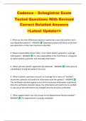 Cadence &ndash; Schegistrar Exam  Tested Questions With Revised  Correct Detailed Answers   >Latest Update>> 