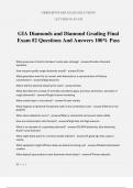 GIA Diamonds and Diamond Grading Final Exam &num;2 Questions And Answers 100&percnt; Pass