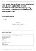 2024 update &vert;Davies Breast Sonography Review ARDMS&vert; 2024-2025 LATEST UPDATE COMPREHENSIVE QUESTIONS &lpar;Frequently Most Tested&rpar; AND VERIFEID ANSWERS &lpar;100&percnt; accurate&rpar;&vert;GET IT A&plus;