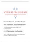IUPUI BIOL-N261 FINAL EXAM 20242025 WITH GUARANTEED ACCURATE ANSWERS