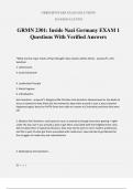 GRMN 2301&colon; Inside Nazi Germany EXAM 1 Questions With Verified Answers