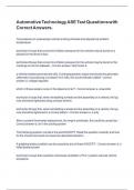  Automotive Technology ASE Test Questions with Correct Answers&period; 